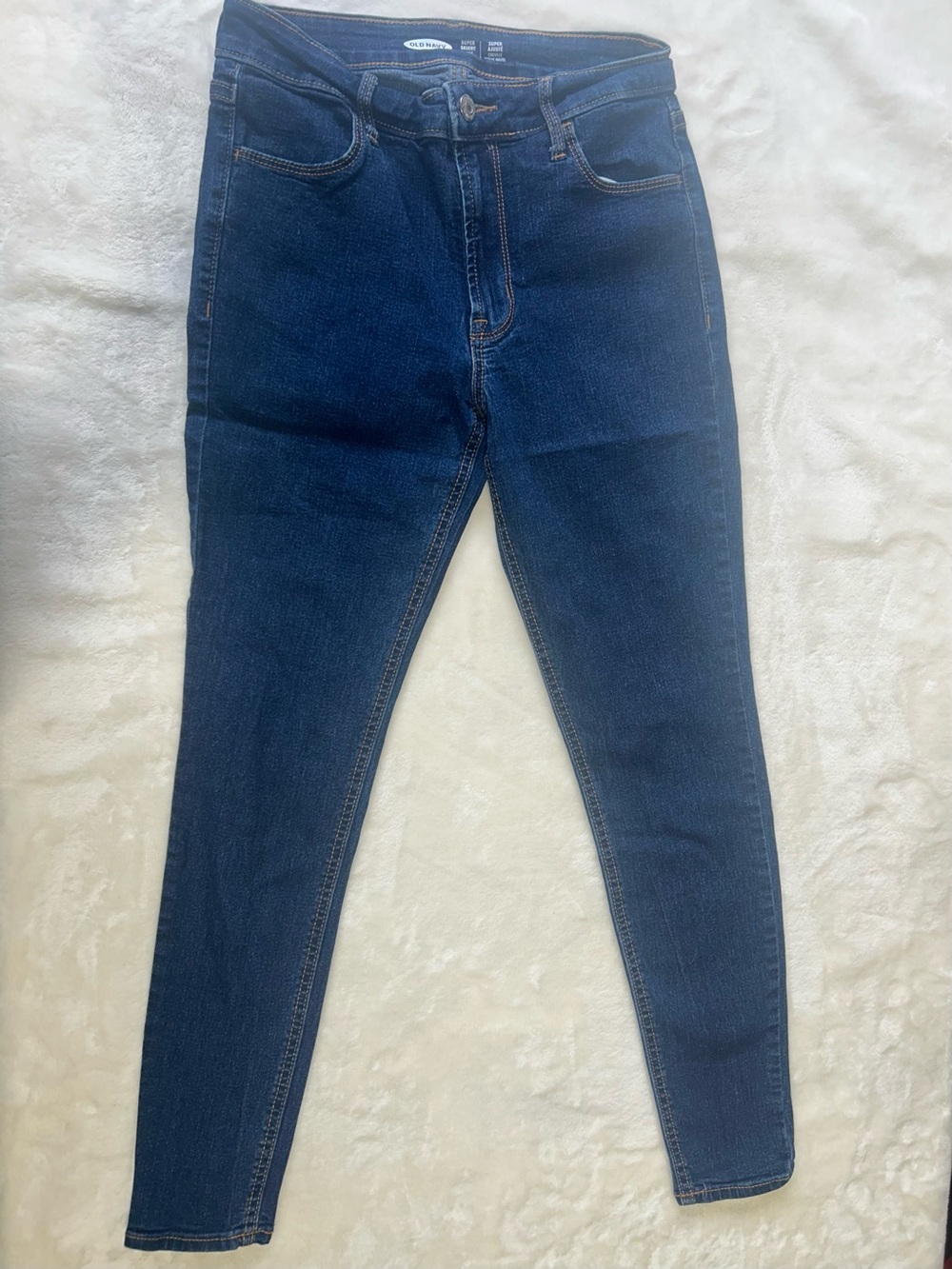 Old Navy Dark Blue Women's Super Skinny High Rise Jeans